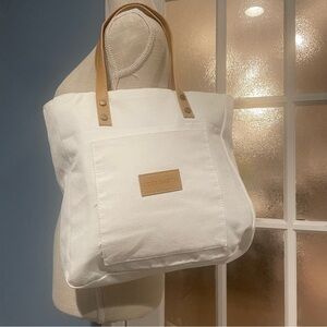 Cozy Earth Sustainable White Canvas Everyday Tote Bag